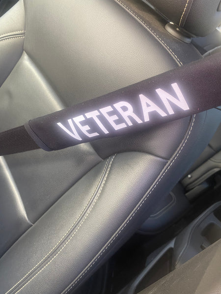 Pullover Pal Veteran Seat Belt Covers-Veteran U.S. Coast Guard,Army, Navy, Air Force, Marine, Vietnam Veteran, Deaf Disabled, & Disabled Veteran