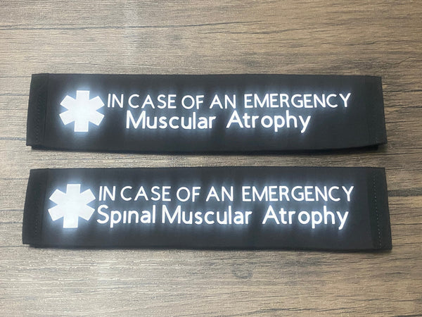Pullover Pal Awareness Seat Belt Covers (IN CASE OF AN EMERGENCY Scoliosis Cervical, & Muscular Atrophy)