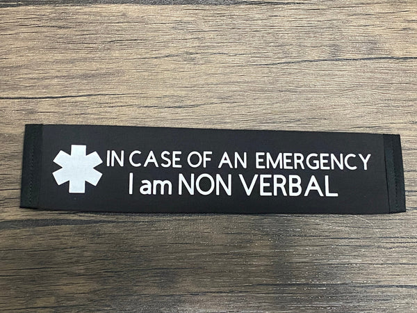 Pullover Pal Awareness Seat Belt Covers (I am NON VERBAL, NONVERBAL Use pen and pad to communicate)
