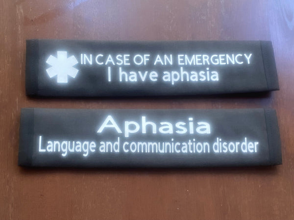 Pullover Pal Seat Belt Cover (In Case of an Emergency ( Communication Difficulties)  I Have aphasia) (Aphasia Language and communication disorder)