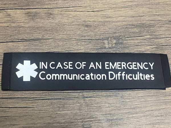 Pullover Pal Seat Belt Cover (In Case of an Emergency ( Communication Difficulties)  I Have aphasia) (Aphasia Language and communication disorder)