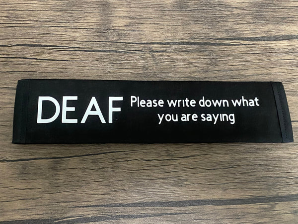 Pullover Pal Seat Belt Covers ( I am Deaf,Deaf wears hearing aids and uses ASL, Deaf and can Read Lips, DeafBlind, & I am deaf and use ASL)