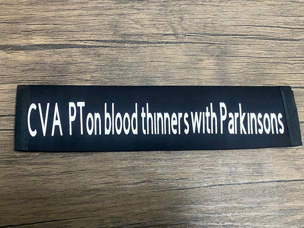 Black & Hot Pink Seat Belt Cover (Parkinsons)( TREMORS)(ESSENTIAL TREMOR)