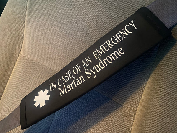 Black Pullover Pal Seat Belt Cover (Mechanical Aortic Valve,Marfan Syndrome,Loeys-Dietz Syndrome,Aortic Dissection, Aortic disorder, Aortic Aneurysm, and Risk of Aortic Dissection,