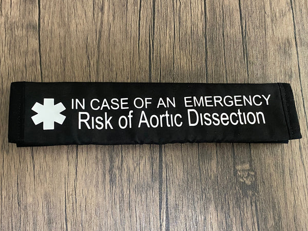 Black Pullover Pal Seat Belt Cover (Mechanical Aortic Valve,Marfan Syndrome,Loeys-Dietz Syndrome,Aortic Dissection, Aortic disorder, Aortic Aneurysm, and Risk of Aortic Dissection,