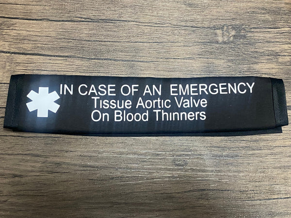 Black Pullover Pal Seat Belt Cover (Mechanical Aortic Valve,Marfan Syndrome,Loeys-Dietz Syndrome,Aortic Dissection, Aortic disorder, Aortic Aneurysm, and Risk of Aortic Dissection,