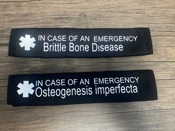 Black Pullover Pal Awareness Seat Belt Cover (Brittle Bone Disease & Osteogenesis imperfecta, and Osteoporosis