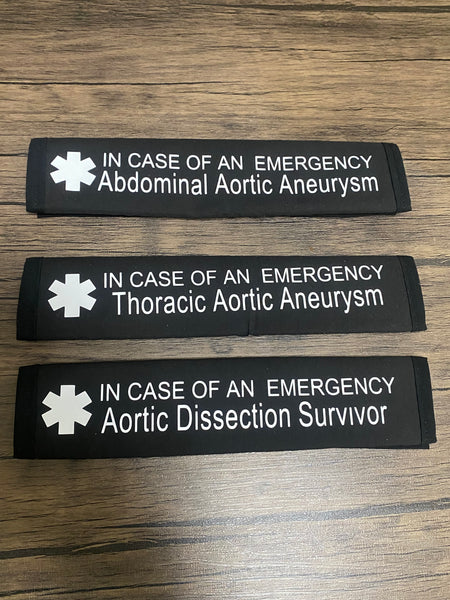 Black Pullover Pal Seat Belt Cover (Mechanical Aortic Valve,Marfan Syndrome,Loeys-Dietz Syndrome,Aortic Dissection, Aortic disorder, Aortic Aneurysm, and Risk of Aortic Dissection,