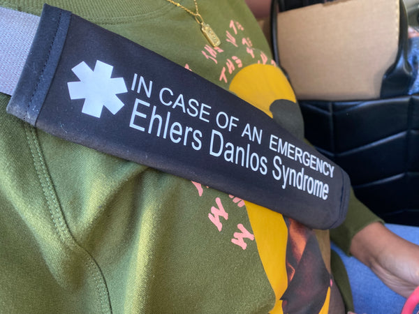 Black Pullover Pal Awareness Seat Belt Cover (In Case of an Emergency) Classical, Hypermobility Spectrum Disorder, Hypermobile Ehlers Danlos Syndrome, Ehlers Danlos Syndrome & Vascular