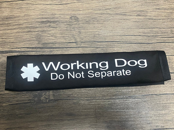 Pullover Pal Awareness Seat Belt Cover (Traveling with Service Dog) medical Info inside, Working Dog Do Not Separate, Accompanied by Service Dog