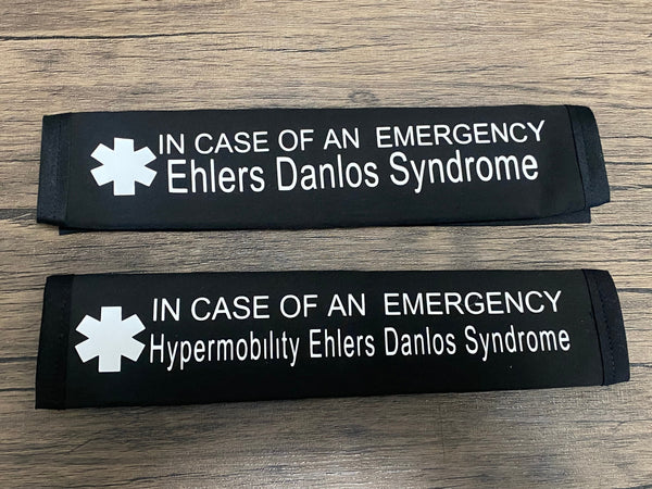 Black Pullover Pal Awareness Seat Belt Cover (In Case of an Emergency) Classical, Hypermobility Spectrum Disorder, Hypermobile Ehlers Danlos Syndrome, Ehlers Danlos Syndrome & Vascular