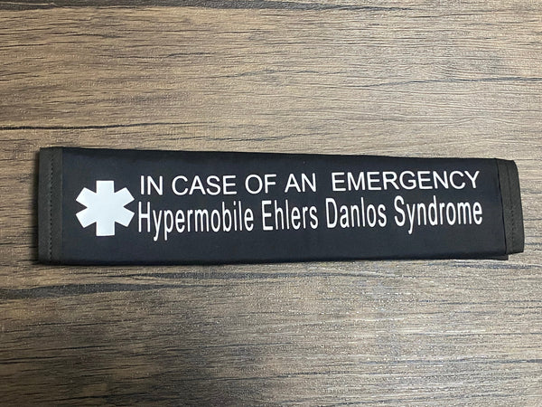Black Pullover Pal Awareness Seat Belt Cover (In Case of an Emergency) Classical, Hypermobility Spectrum Disorder, Hypermobile Ehlers Danlos Syndrome, Ehlers Danlos Syndrome & Vascular