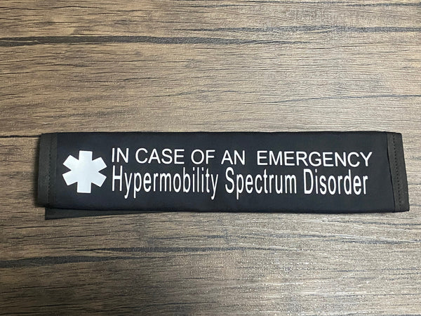 Black Pullover Pal Awareness Seat Belt Cover (In Case of an Emergency) Classical, Hypermobility Spectrum Disorder, Hypermobile Ehlers Danlos Syndrome, Ehlers Danlos Syndrome & Vascular