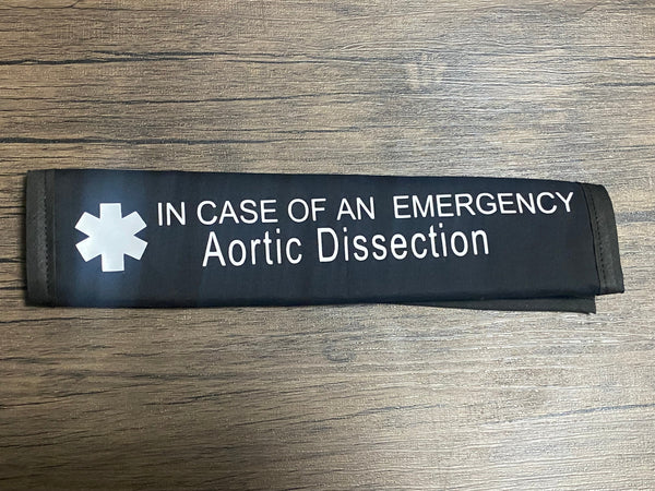Black Pullover Pal Seat Belt Cover (Mechanical Aortic Valve,Marfan Syndrome,Loeys-Dietz Syndrome,Aortic Dissection, Aortic disorder, Aortic Aneurysm, and Risk of Aortic Dissection,