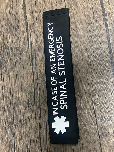 Black Pullover Pal Seat Belt Cover (IN CASE OF AN EMERGENCY)(SPINAL STENOSIS) (SACRAL NERVE STIMULATOR NO MRI)  (SPINAL CORD STIMULATOR)  (SPINAL CORD INJURY)