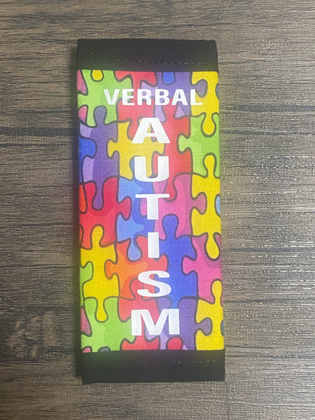 Black & Puzzle Pullover Pal Seat Belt Cover( AUTISM/EPILEPSY) (Autism&ADHD, NEURO DIVERSITY, I HAVE ADHD, Puzzle Autism Logo, Autism Spectrum Disorder & Non-Verbal Autism