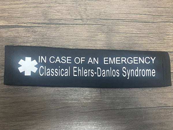 Black Pullover Pal Awareness Seat Belt Cover (In Case of an Emergency) Classical, Hypermobility Spectrum Disorder, Hypermobile Ehlers Danlos Syndrome, Ehlers Danlos Syndrome & Vascular