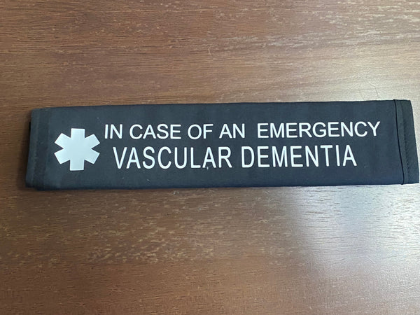 Black & Hot Pink Seat Belt Cover ( Alzheimers, Dementia, Lewy Body, Vascular, Alzheimer Sclerosis, Frontotemporal)