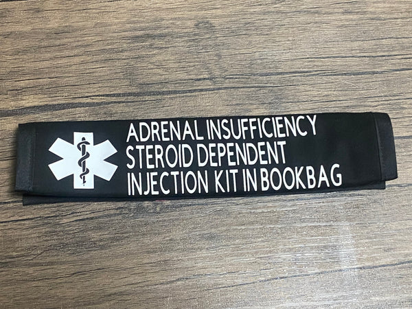Pullover Pal Black Awareness Seat belt Cover ADRENAL INSUFFICIENCY (CAH), Adrenal Insufficiency Steroid Dependent, ( I Have Addison's Disease Need Cortisol Injection In Emergency)