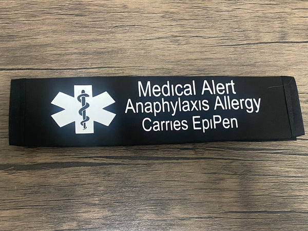 Black & Hot Pink Seat Belt Cover ( Anaphylaxis Allergy)& (Idiopathic Anaphylaxis)