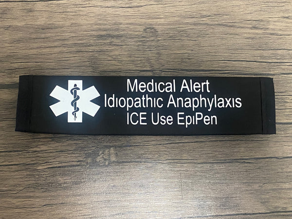 Black & Hot Pink Seat Belt Cover ( Anaphylaxis Allergy)& (Idiopathic Anaphylaxis)