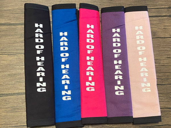 Pullover Pal Seat Belt Covers (Hard of Hearing, Hard of Hearing and use ASL, Hard of Hearing I wear Hearing Aids & Hearing Impaired