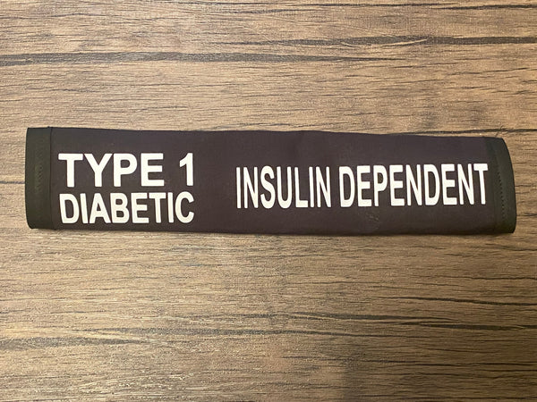 Black Seat belt Cover ( Type 1 & 2 Diabetic Insulin Dependent, Pump User, Type 1 & 2, & Diabetic