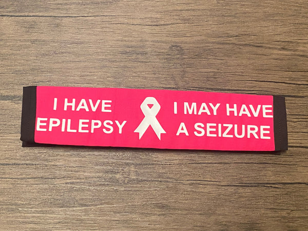 Black, Orange, & Hot Pink Seat Belt Cover Epilepsy & VNS Magnet,Sunflower Syndrome, (I HAVE SEIZURES, I Have Epilepsy I May Have A Seizure) & Jeavons Syndrome