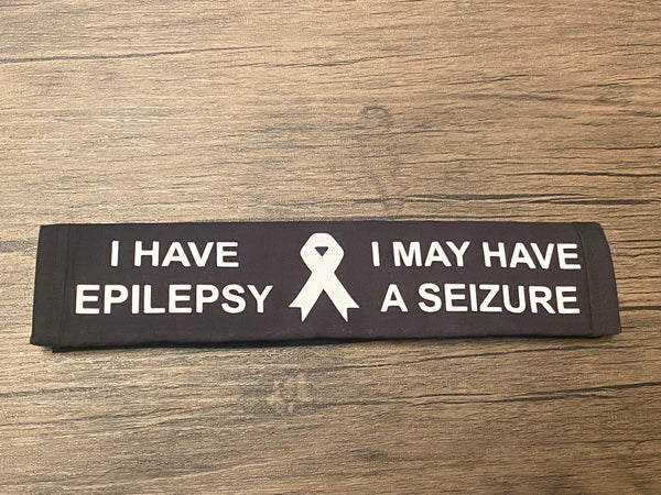 Black, Orange, & Hot Pink Seat Belt Cover Epilepsy & VNS Magnet,Sunflower Syndrome, (I HAVE SEIZURES, I Have Epilepsy I May Have A Seizure) & Jeavons Syndrome