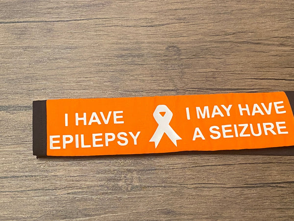 Black, Orange, & Hot Pink Seat Belt Cover Epilepsy & VNS Magnet,Sunflower Syndrome, (I HAVE SEIZURES, I Have Epilepsy I May Have A Seizure) & Jeavons Syndrome