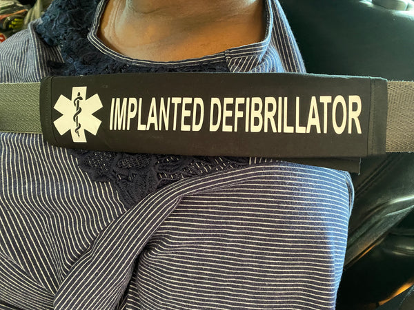 Pullover Pal Black Seat belt Cover (SICD Defibrillator, Pacemaker,PACEMAKER NO MRI!, Implanted Defibrillator, Pacemaker/Defibrillator & Implanted Cardiac Device