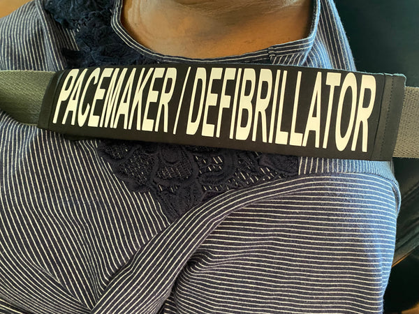 Pullover Pal Black Seat belt Cover (SICD Defibrillator, Pacemaker,PACEMAKER NO MRI!, Implanted Defibrillator, Pacemaker/Defibrillator & Implanted Cardiac Device