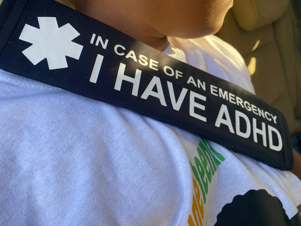 Black & Puzzle Pullover Pal Seat Belt Cover( AUTISM/EPILEPSY) (Autism&ADHD, NEURO DIVERSITY, I HAVE ADHD, Puzzle Autism Logo, Autism Spectrum Disorder & Non-Verbal Autism