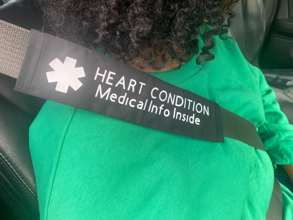 Pullover Pal Seat Belt Cover (Chest port, Cancer,Chemo , Fibromyalgia Patient,Hemophilia,Thrombophilia,Heart Condition, & In Case of Emergency