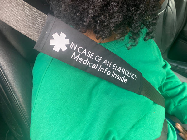 Pullover Pal Seat Belt Cover (Chest port, Cancer,Chemo , Fibromyalgia Patient,Hemophilia,Thrombophilia,Heart Condition, & In Case of Emergency