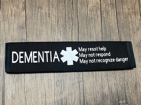 Black & Hot Pink Seat Belt Cover ( Alzheimers, Dementia, Lewy Body, Vascular, Alzheimer Sclerosis, Frontotemporal)