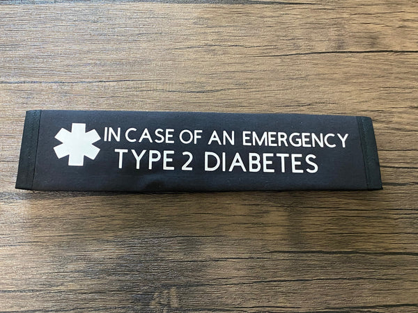 Black Seat belt Cover ( Type 1 & 2 Diabetic Insulin Dependent, Pump User, Type 1 & 2, & Diabetic