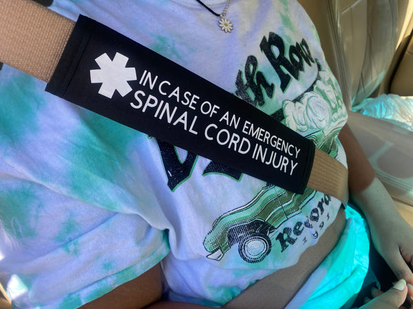 Black Pullover Pal Seat Belt Cover (IN CASE OF AN EMERGENCY)(SPINAL STENOSIS) (SACRAL NERVE STIMULATOR NO MRI)  (SPINAL CORD STIMULATOR)  (SPINAL CORD INJURY)