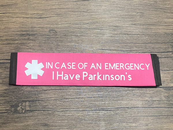 Black & Hot Pink Seat Belt Cover (Parkinsons)( TREMORS)(ESSENTIAL TREMOR)