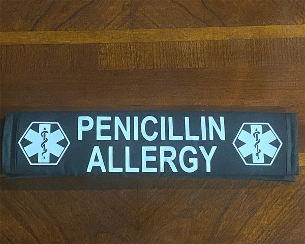 Pullover Pal Awareness Seat Belt Cover (Latex Allergy, Severe Allergy(I need my Epipen), Penicillin Allergy, &  Individual on Blood Thinner)