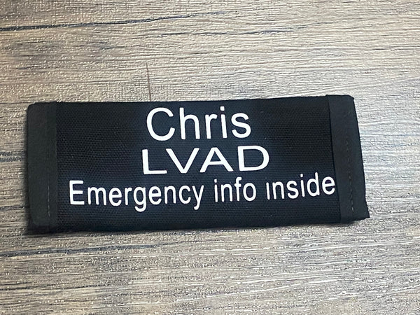 Pullover Pal Awareness Seat Belt Covers (IN CASE OF AN EMERGENCY) LVAD & RVAD MEDICAL INFO INSIDE