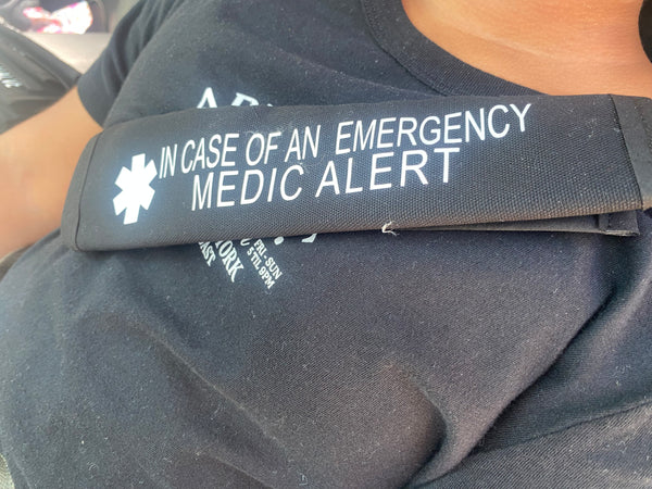 Pullover Pal Awareness Seat Belt Covers (IN CASE OF AN EMERGENCY) AORTIC DISEASE