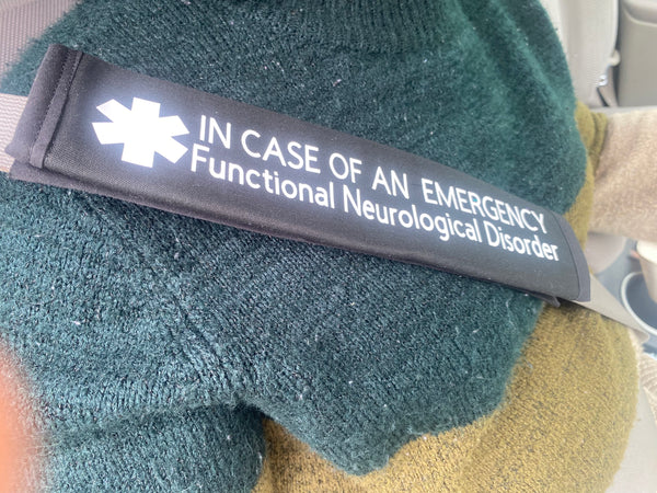 Pullover Pal Awareness Seat Belt Covers (IN CASE OF AN EMERGENCY) Functional Neurological Disorder