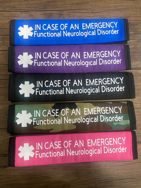 Pullover Pal Awareness Seat Belt Covers (IN CASE OF AN EMERGENCY) Functional Neurological Disorder