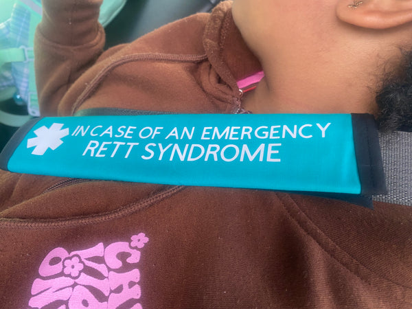 Pullover Pal Awareness Seat cover (IN CASE OF AN EMERGENCY) RETT SYNDROME