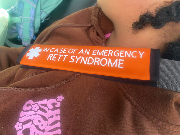 Pullover Pal Awareness Seat cover (IN CASE OF AN EMERGENCY) RETT SYNDROME