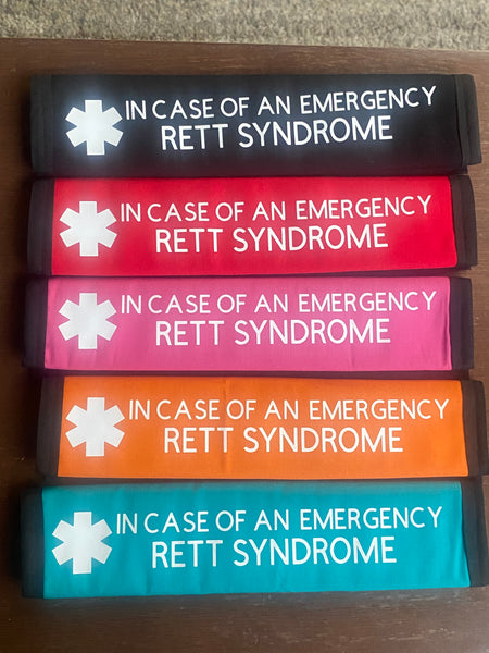 Pullover Pal Awareness Seat cover (IN CASE OF AN EMERGENCY) RETT SYNDROME
