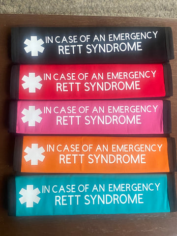 Pullover Pal Awareness Seat cover (IN CASE OF AN EMERGENCY) RETT SYNDROME