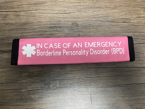 Pullover Pal Awareness Seat cover ( IN CASE OF AN EMERGENCY) Borderline Personality Disorder (BPD)