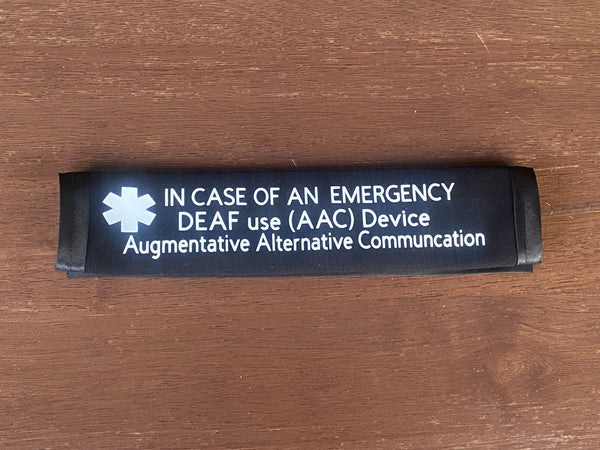 Pullover Pal Awareness Seat Belt Covers (IN CASE OF AN EMERGENCY) AUTISM, DEAF, NON-VERBAL AAC DEVICE